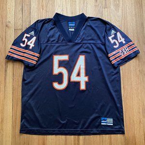 Vintage #54 Urlacher Chicago Bears Jersey Football Blue Adidas Size XL 90s